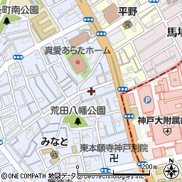 兵庫県神戸市兵庫区荒田町3丁目37-10周辺の地図