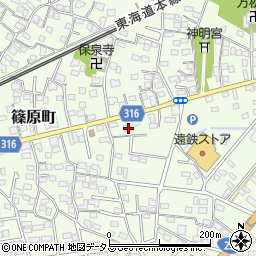 静岡県浜松市中央区篠原町14024周辺の地図