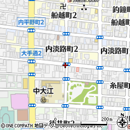 大阪府大阪市中央区大手通周辺の地図