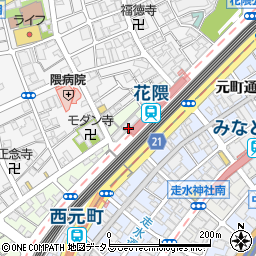 兵庫県神戸市中央区北長狭通6丁目3周辺の地図