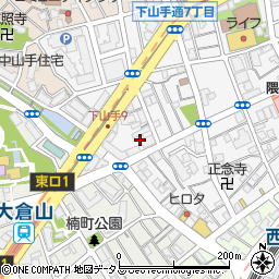 兵庫県神戸市中央区下山手通9丁目7周辺の地図