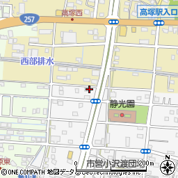 静岡県浜松市中央区小沢渡町1279周辺の地図