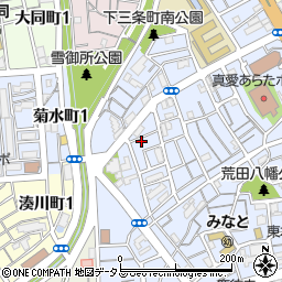 兵庫県神戸市兵庫区荒田町3丁目72-9周辺の地図