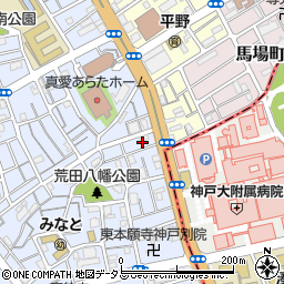 兵庫県神戸市兵庫区荒田町3丁目41周辺の地図