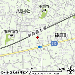 静岡県浜松市中央区篠原町3979周辺の地図