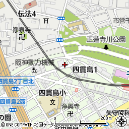 株式会社針中野花義葬祭周辺の地図