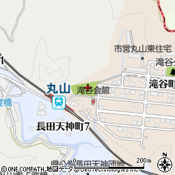 滝谷西公園周辺の地図