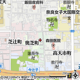 奈良県奈良市阪新屋町25周辺の地図