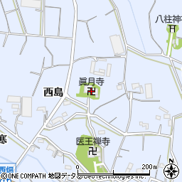眞月寺周辺の地図