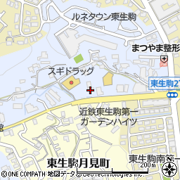 ちゃくちゃくちゃく東生駒店周辺の地図