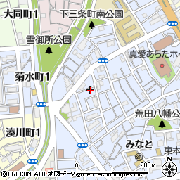 兵庫県神戸市兵庫区荒田町3丁目72-11周辺の地図