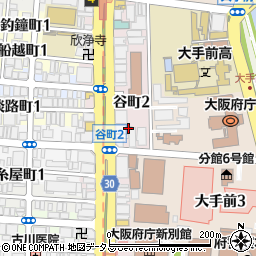 大阪府大阪市中央区谷町2丁目2周辺の地図