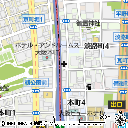 ドミノピザ　大阪本町店周辺の地図