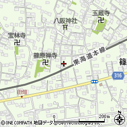 静岡県浜松市中央区篠原町3969周辺の地図