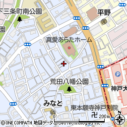 兵庫県神戸市兵庫区荒田町3丁目54-8周辺の地図