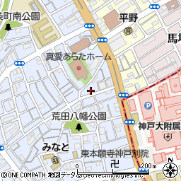 兵庫県神戸市兵庫区荒田町3丁目43-3周辺の地図