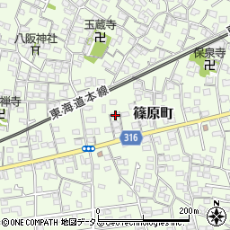 静岡県浜松市中央区篠原町3938周辺の地図