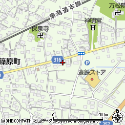 静岡県浜松市中央区篠原町14038周辺の地図