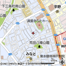 兵庫県神戸市兵庫区荒田町3丁目53-5周辺の地図