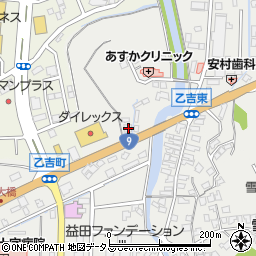 島根県益田市乙吉町36-1周辺の地図