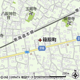 静岡県浜松市中央区篠原町3941周辺の地図