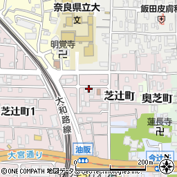奈良県奈良市芝辻プラス町周辺の地図