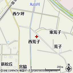 愛知県豊橋市杉山町西荒子周辺の地図