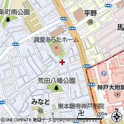 兵庫県神戸市兵庫区荒田町3丁目43-9周辺の地図