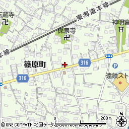 静岡県浜松市中央区篠原町3916周辺の地図