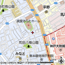 兵庫県神戸市兵庫区荒田町3丁目43周辺の地図