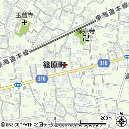 静岡県浜松市中央区篠原町3927周辺の地図