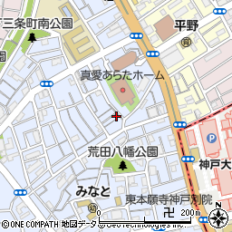 兵庫県神戸市兵庫区荒田町3丁目54-10周辺の地図