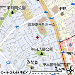 兵庫県神戸市兵庫区荒田町3丁目53-2周辺の地図