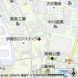 大阪府東大阪市箕輪周辺の地図