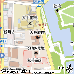 大阪府庁周辺の地図