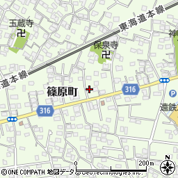 静岡県浜松市中央区篠原町3917周辺の地図