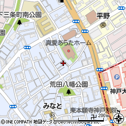 兵庫県神戸市兵庫区荒田町3丁目53-1周辺の地図