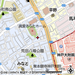 兵庫県神戸市兵庫区荒田町3丁目43-11周辺の地図