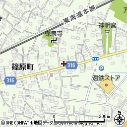 静岡県浜松市中央区篠原町3908周辺の地図