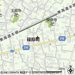 静岡県浜松市中央区篠原町3925周辺の地図
