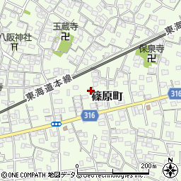 静岡県浜松市中央区篠原町3936周辺の地図