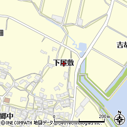 愛知県田原市吉胡町下屋敷周辺の地図