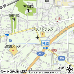 静岡県浜松市中央区篠原町21517周辺の地図