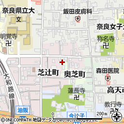 奈良県奈良市芝辻町852周辺の地図