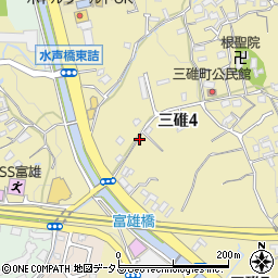 奈良県奈良市三碓周辺の地図