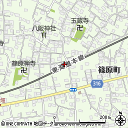 静岡県浜松市中央区篠原町3981周辺の地図