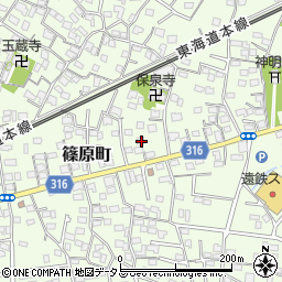 静岡県浜松市中央区篠原町3920周辺の地図