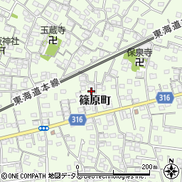 静岡県浜松市中央区篠原町3933周辺の地図
