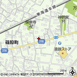 静岡県浜松市中央区篠原町3907周辺の地図