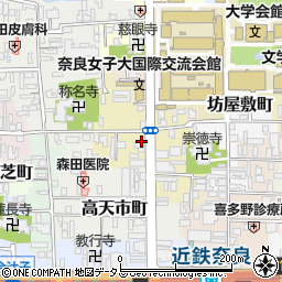 奈良県奈良市内侍原町周辺の地図